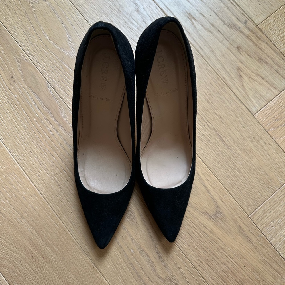 J.Crew Classic Black Suede Pumps - Barely Worn